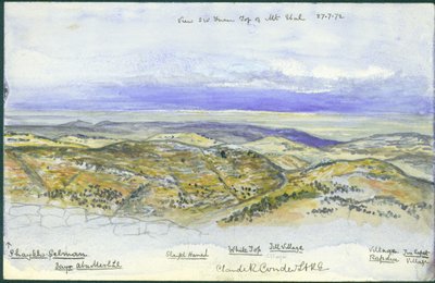 View from South West from the Top of Mount Ebal, 1872 by Claude Conder